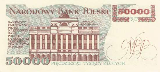 50000 Zloty Polen p153 1989